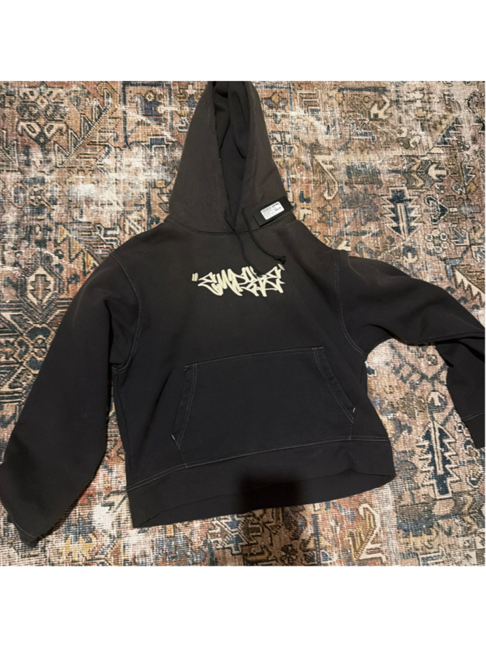 Men's Empyre Hangnail Hoodie Black White Size L
